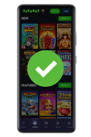 JeffBet account dashboard ready for first deposit
